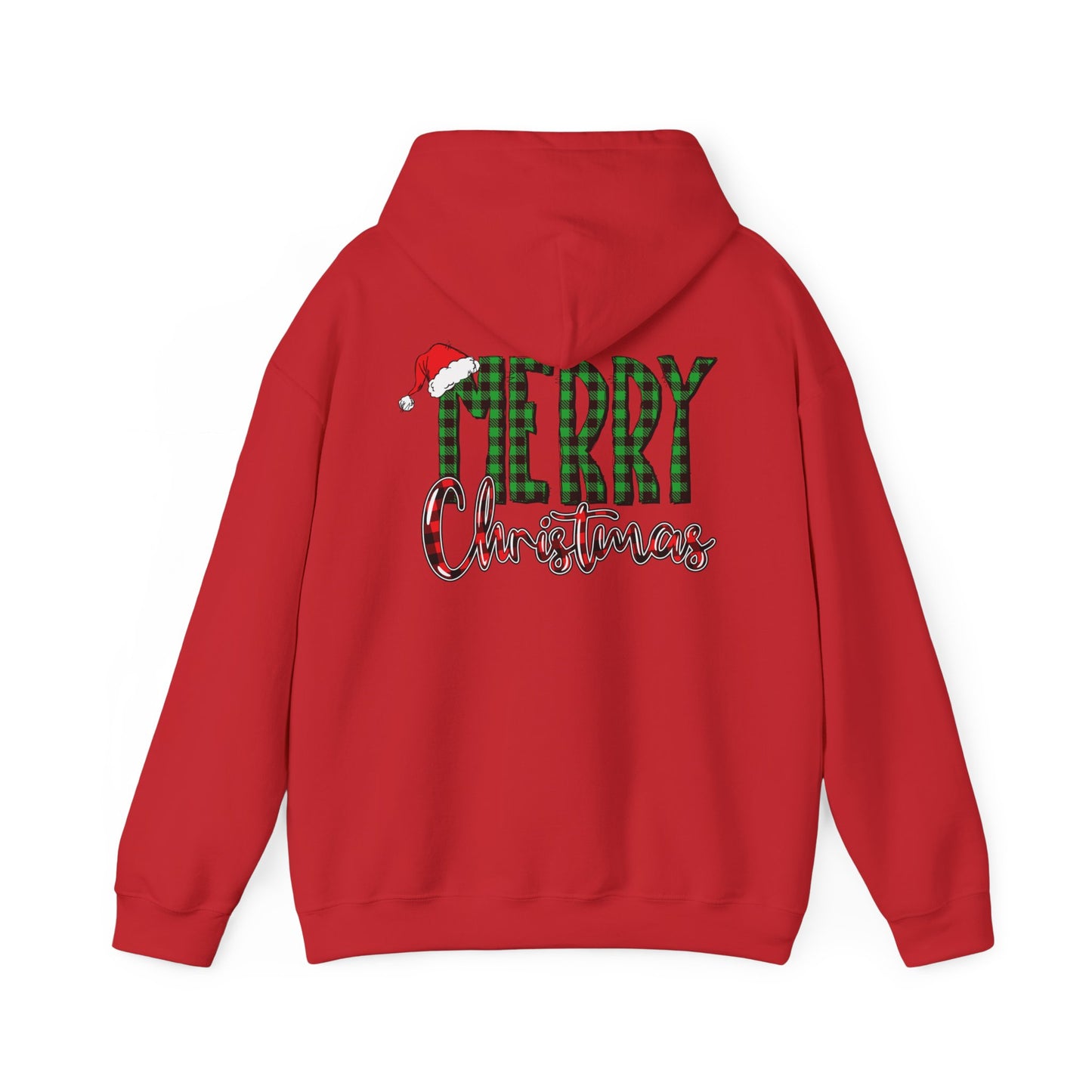 Merry Christmas Plaid Hoodie – Classic Holiday Hoodie