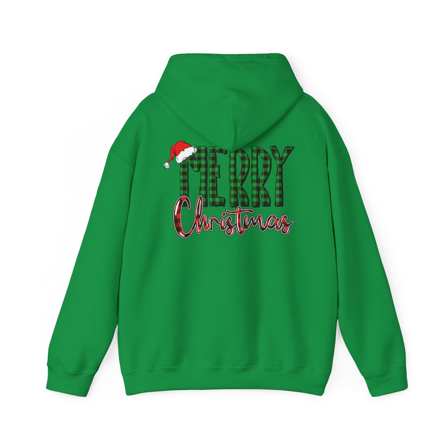 Merry Christmas Plaid Hoodie – Classic Holiday Hoodie