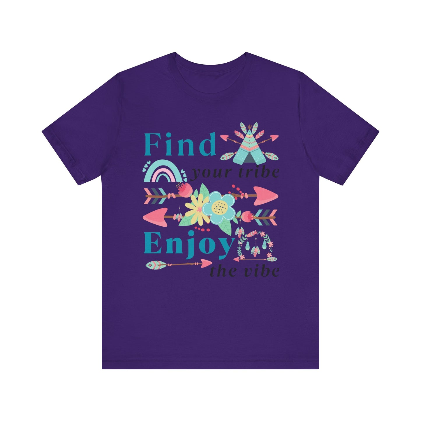 Find Your Tribe Enjoy the Vibe T-Shirt – Boho Positive Tee