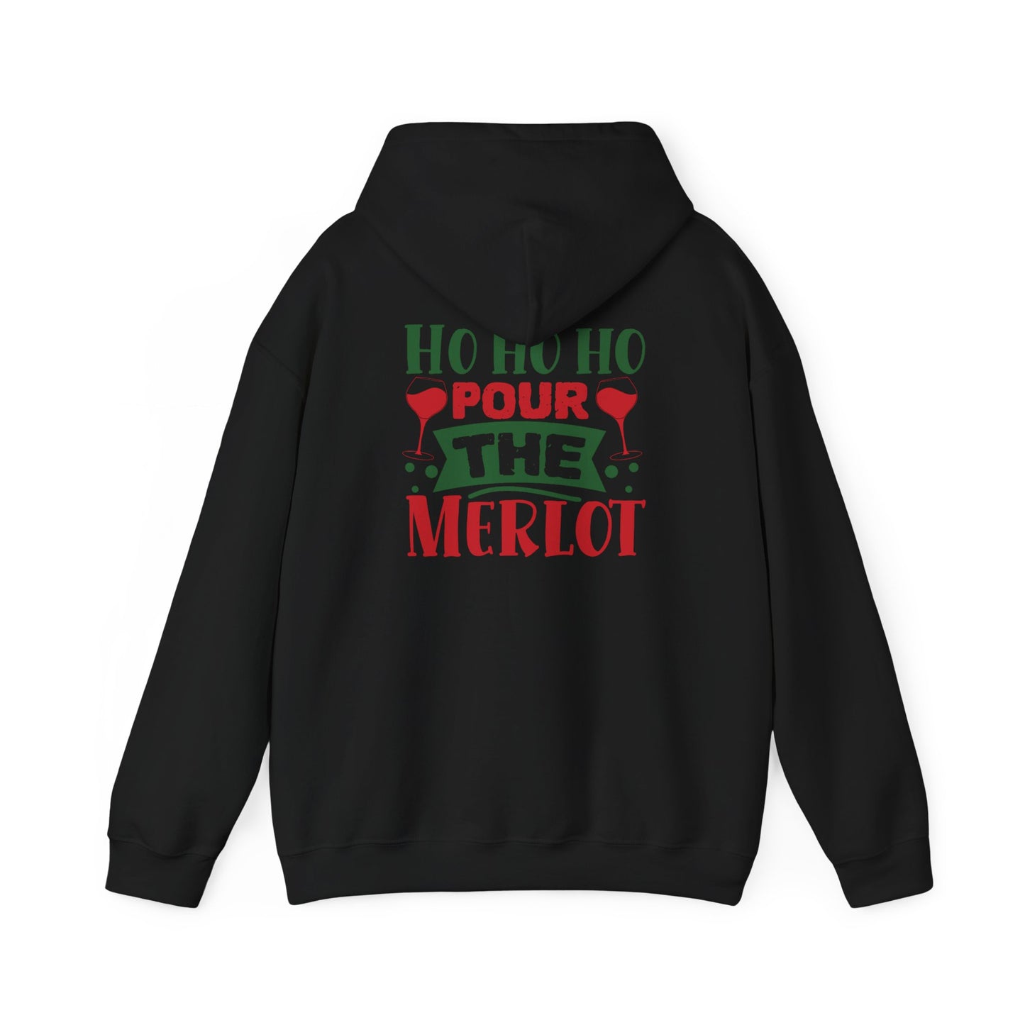 Ho Ho Ho, Pour the Merlot Holiday Tee - Wine Lover Christmas Tee