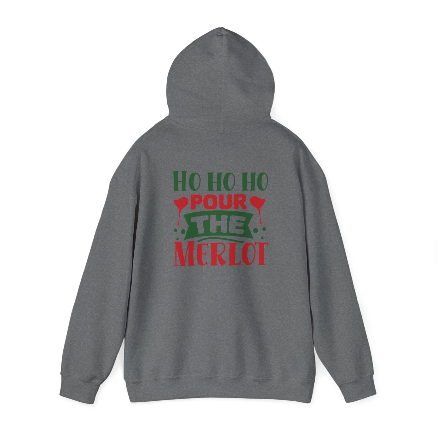 Ho Ho Ho, Pour the Merlot Holiday Tee - Wine Lover Christmas Tee
