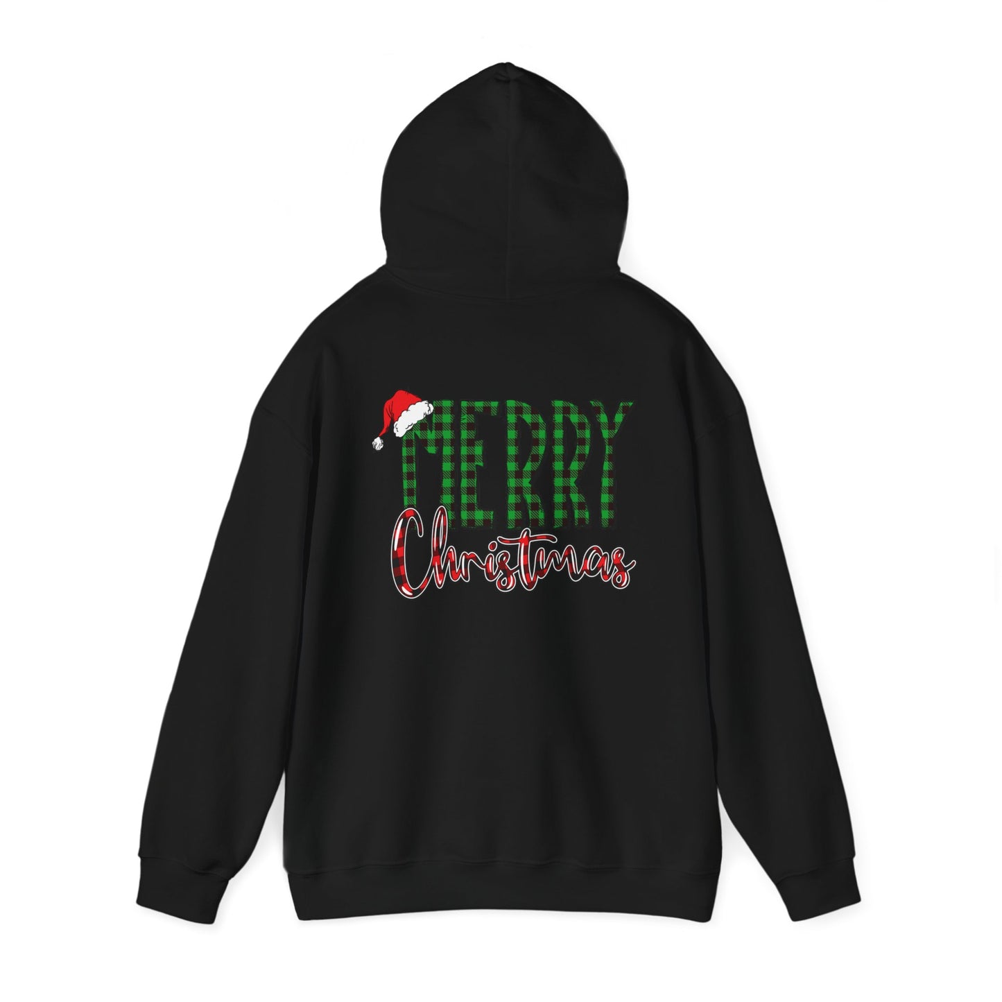 Merry Christmas Plaid Hoodie – Classic Holiday Hoodie