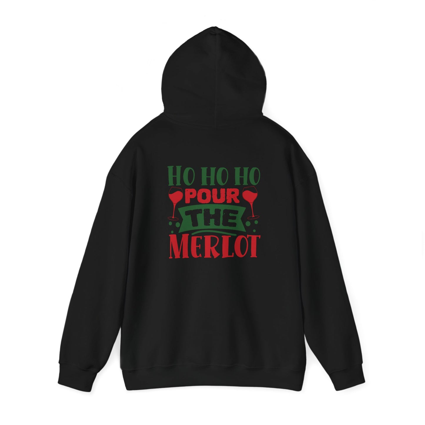 Ho Ho Ho, Pour the Merlot Holiday Tee - Wine Lover Christmas Tee