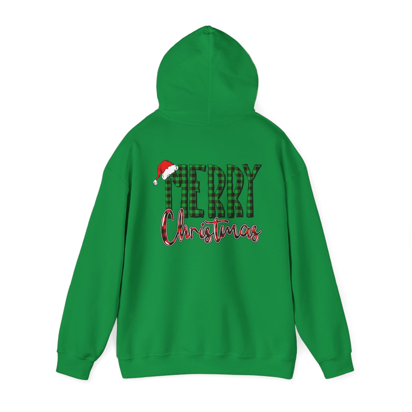 Merry Christmas Plaid Hoodie – Classic Holiday Hoodie