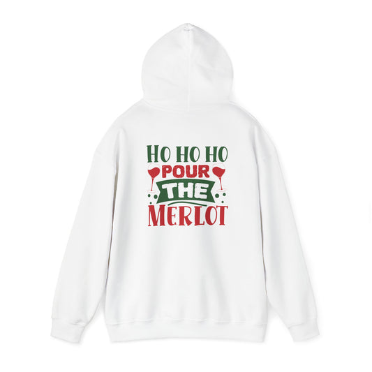 Ho Ho Ho, Pour the Merlot Holiday Tee - Wine Lover Christmas Tee