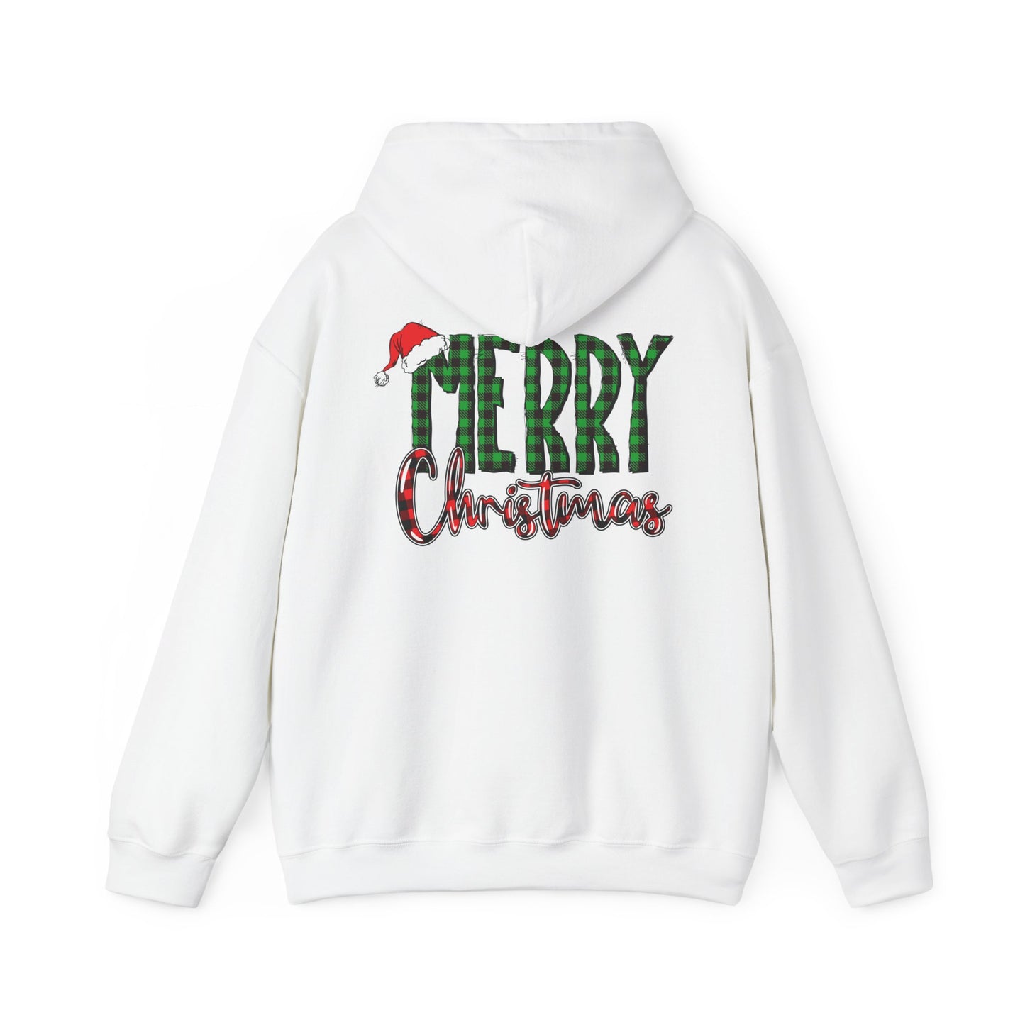 Merry Christmas Plaid Hoodie – Classic Holiday Hoodie