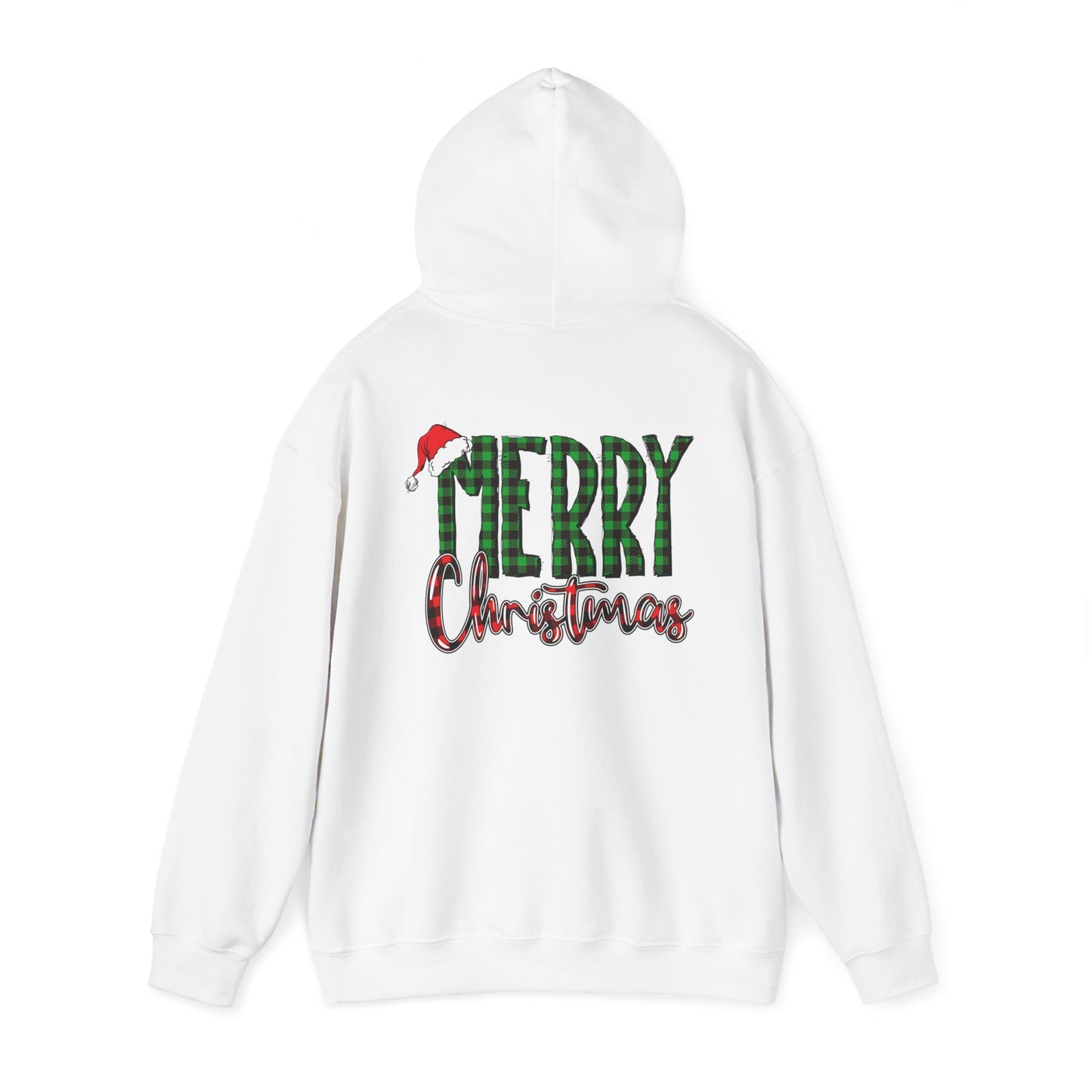 Merry Christmas Plaid Hoodie – Classic Holiday Hoodie